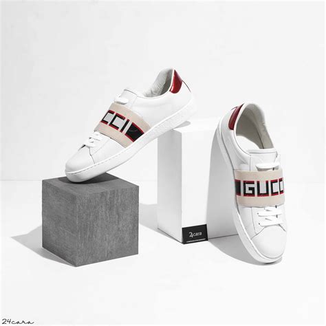 gucci stripe leather sneaker black|gucci leather sneakers women.